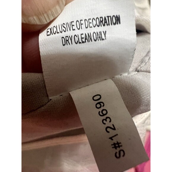 Kay Unger newyork 100%silk silver ivory thread-sequence work size 6 party dress - Picture 12 of 12